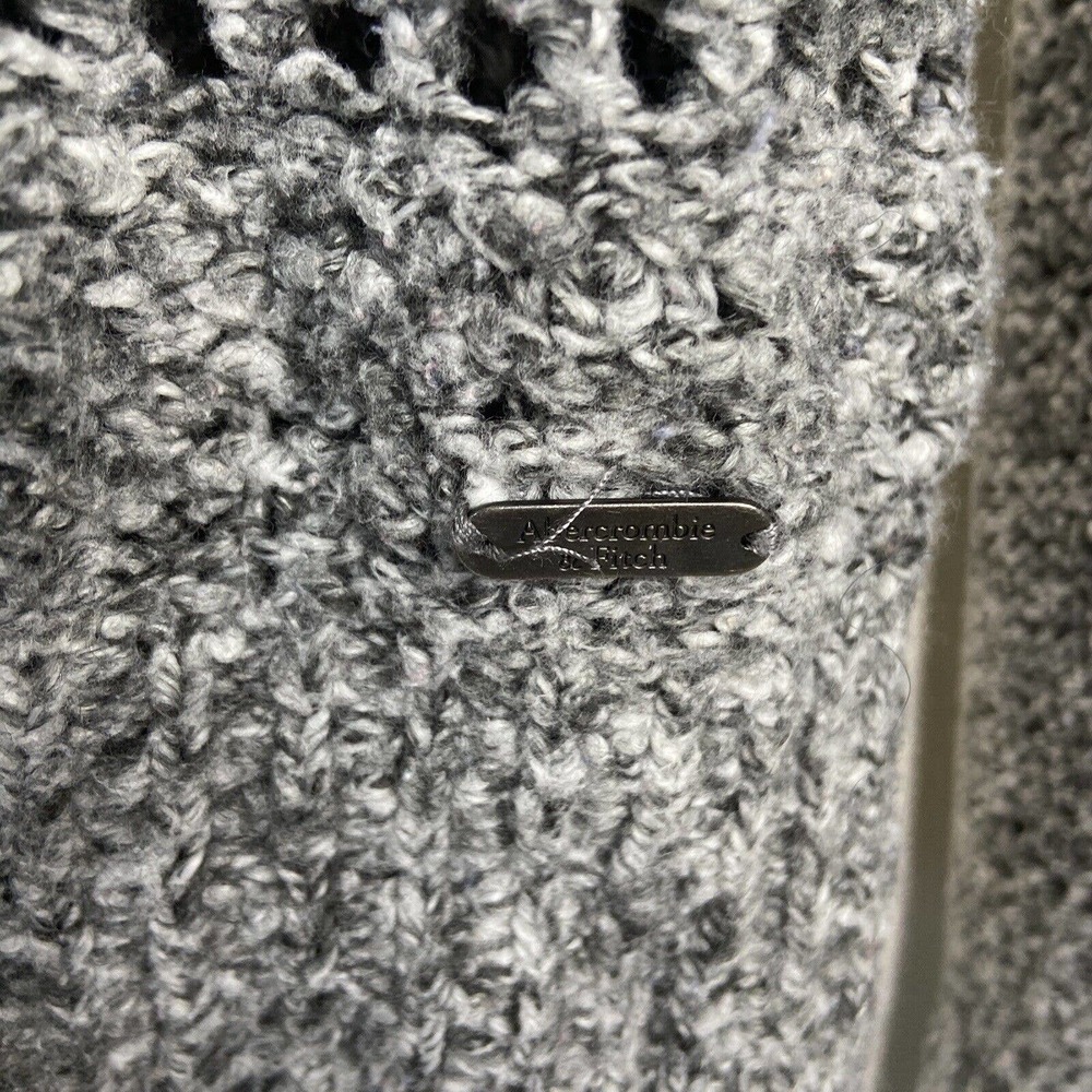 Abercrombie & Fitch Gray Open Knit Sweater Sz XS - Picture 4 of 7